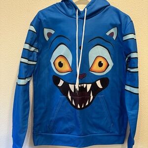 Kids KPOP Demon Hunters Derpy Tiger Big Face 3D Pullover.